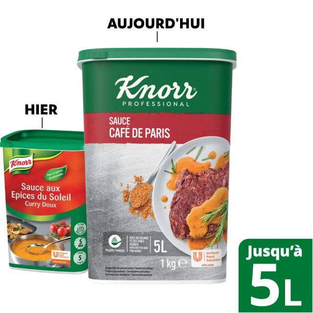 Knorr Sauce Café de Paris déshydratée 1kg jusqu'à 5L - 